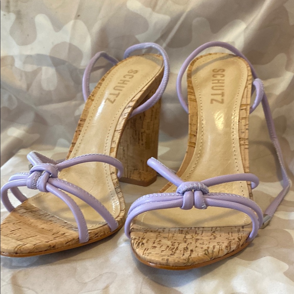 NWT SCHUTZ Women's Lavender Strappy Heels